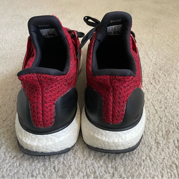 Adidas Ultraboost Men’s running shoes size 13 red and black like new - Picture 5 of 7